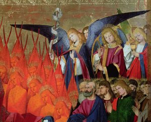 「聖母の戴冠」からの天使は、1454年に完成しました（詳細は57626） 作： Enguerrand Quarton